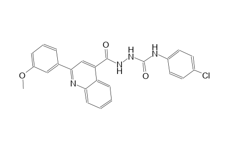 N-(4-chlorophenyl)-2-{[2-(3-methoxyphenyl)-4-quinolinyl]carbonyl}hydrazinecarboxamide
