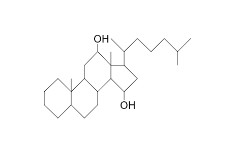 5a-Cholestane-12b,15a-diol