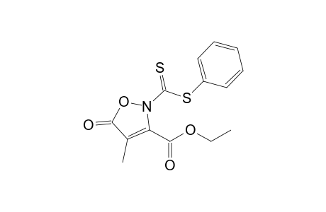 4-Methyl-5-oxo-2-[(phenylthio)-sulfanylidenemethyl]-3-isoxazolecarboxylic acid ethyl ester