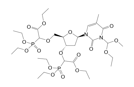 (Diethoxy-phosphoryl)-{(2R,3S,5R)-3-[(diethoxy-phosphoryl)-ethoxycarbonyl-methoxy]-5-[3-(ethoxy-methoxy-methyl)-5-methyl-2,4-dioxo-3,4-dihydro-2H-pyrimidin-1-yl]-tetrahydro-furan-2-ylmethoxy}-a