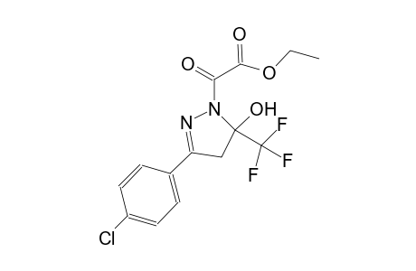 1H-pyrazole-1-acetic acid, 3-(4-chlorophenyl)-4,5-dihydro-5-hydroxy-alpha-oxo-5-(trifluoromethyl)-, ethyl ester