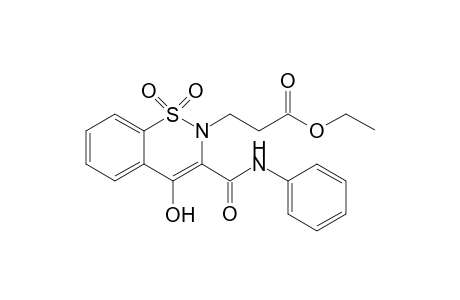 3-(4-Hydroxy-1,1-dioxo-3-phenylcarbamoyl-1H-1.lambda.6-benzo[e][1,2]thiazin-2-yl)-propionic acid ethyl ester