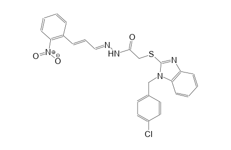 acetic acid, [[1-[(4-chlorophenyl)methyl]-1H-benzimidazol-2-yl]thio]-, 2-[(E,2E)-3-(2-nitrophenyl)-2-propenylidene]hydrazide