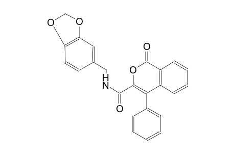 N-(1,3-benzodioxol-5-ylmethyl)-1-oxo-4-phenyl-1H-isochromene-3-carboxamide