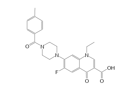 1-ethyl-6-fluoro-7-[4-(4-methylbenzoyl)-1-piperazinyl]-4-oxo-1,4-dihydro-3-quinolinecarboxylic acid