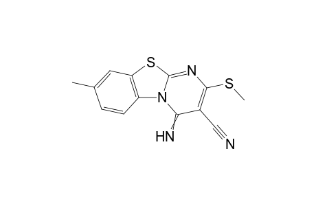 3-Cyano-4-imino-2-methylthio-8-methyl-4H-pyrimido[2,1-b][1,3]benzothiazole