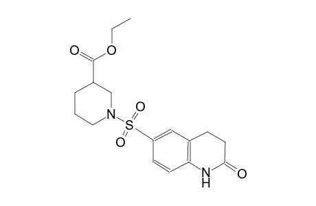 ethyl 1-[(2-oxo-1,2,3,4-tetrahydro-6-quinolinyl)sulfonyl]-3-piperidinecarboxylate