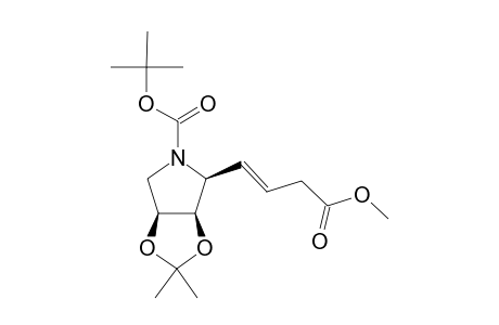 METHYL-(E)-N-(TERT.-BUTOXYCARBONYL)-2,3,4,5,8-PENTADEOXY-5,8-IMINO-6,7-O-ISOPROPYLIDENE-L-ARABINO-OCT-3-ENOATE