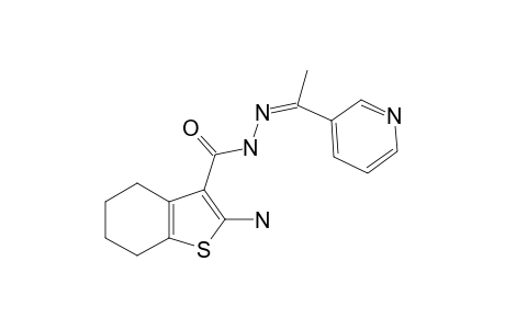 2-AMINO-4,5,6,7-TETRAHYDRO-N'-[1-(PYRIDINE-3-YL)-ETHYLIDENE]-BENZO-[B]-THIOPHENE-3-CARBOHYDRAZIDE