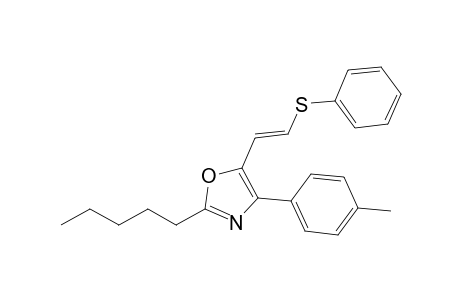 2-Pentyl-5-[2-(phenylthio)vinyl]-4-(4-tolyl)-1,3-oxazole