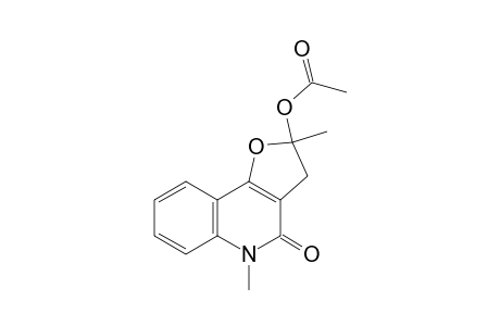 Furo[3,2-c]quinolin-4(2H)-one, 2-(acetyloxy)-3,5-dihydro-2,5-dimethyl-, (.+-.)-