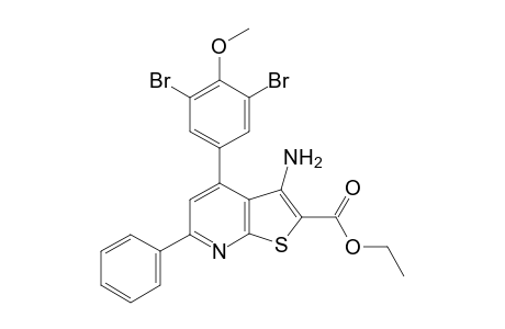 Ethyl 3-amino-4-(3,5-dibromo-4-methoxyphenyl)-6-phenylthieno[2,3-b]pyridine-2-carboxylate