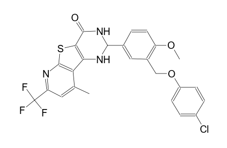 2-{3-[(4-chlorophenoxy)methyl]-4-methoxyphenyl}-9-methyl-7-(trifluoromethyl)-2,3-dihydropyrido[3',2':4,5]thieno[3,2-d]pyrimidin-4(1H)-one