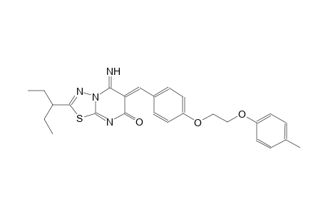 (6Z)-2-(1-ethylpropyl)-5-imino-6-{4-[2-(4-methylphenoxy)ethoxy]benzylidene}-5,6-dihydro-7H-[1,3,4]thiadiazolo[3,2-a]pyrimidin-7-one