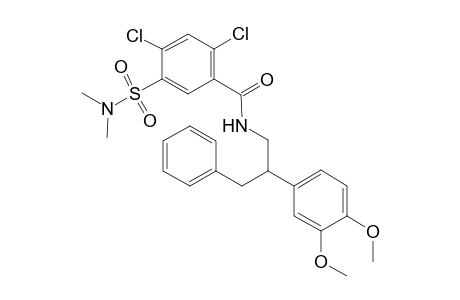 Benzamide, 2,4-dichloro-N-[2-(3,4-dimethoxyphenyl)-3-phenylpropyl]-5-[(dimethylamino)sulfonyl]-