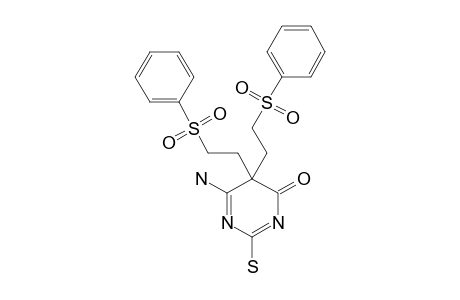 6-AMINO-5,5-BIS-(2'-PHENYLSULFONYLETHYL)-2-MERCAPTOPYRIMIDINE-4-ONE