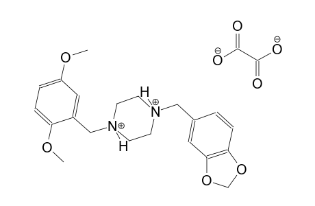 1-(1,3-benzodioxol-5-ylmethyl)-4-(2,5-dimethoxybenzyl)piperazinediium oxalate