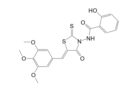 2-hydroxy-N-[(5Z)-4-oxo-2-thioxo-5-(3,4,5-trimethoxybenzylidene)-1,3-thiazolidin-3-yl]benzamide