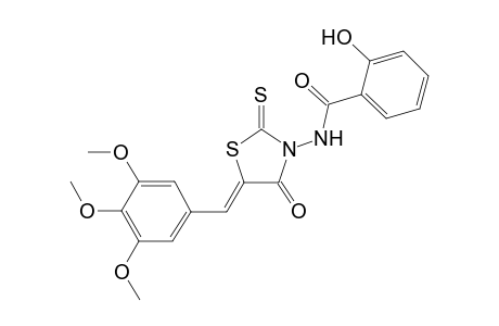 2-hydroxy-N-[(5Z)-4-oxo-2-thioxo-5-(3,4,5-trimethoxybenzylidene)-1,3-thiazolidin-3-yl]benzamide