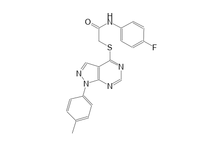 N-(4-fluorophenyl)-2-{[1-(4-methylphenyl)-1H-pyrazolo[3,4-d]pyrimidin-4-yl]sulfanyl}acetamide