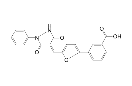 3-[5-[(E)-(3,5-diketo-1-phenyl-pyrazolidin-4-ylidene)methyl]-2-furyl]benzoic acid