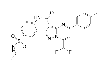 7-(difluoromethyl)-N-{4-[(ethylamino)sulfonyl]phenyl}-5-(4-methylphenyl)pyrazolo[1,5-a]pyrimidine-3-carboxamide