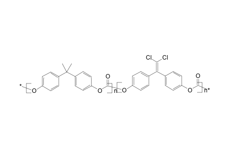 Copolycarbonate from bisphenol a (9) and 1,1-dichloro-2,2-bis(4-hydroxyphenyl)ethene (1)