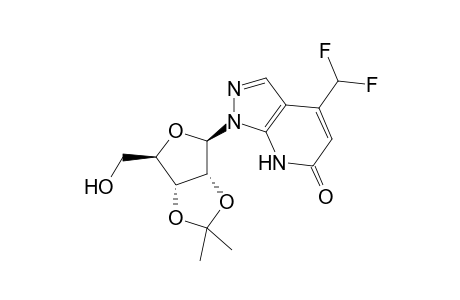 4-(Difluoromethyl)-1-(2,3-o-isopropylidene-,beta.,D-ribofuranosyl)-1H-pyrazolo[3,4-b]pyridine-6(7H)-one