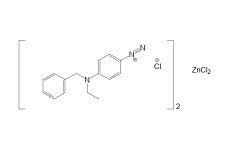 p-(benzylethylamino)benzenediazonium chloride, compound with zinc chloride (2:1)