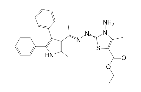 anti-Ethyl 2-[2-{1-(2-Methyl-4,5-diphenyl-1H-pyrrol-3-yl)ethylidene}hydrazono]-3-amino-4-methyl-2,3-dihydrothiazole-5-carboxylate