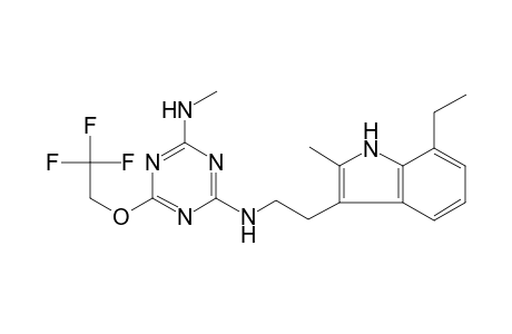 N-[2-(7-ethyl-2-methyl-1H-indol-3-yl)-ethyl]-N'-methyl-6-(2,2,2-trifluoro-ethoxy)-[1,3,5]triazine-2,4-diamine