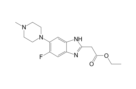 2-[6-fluoro-5-(4-methyl-1-piperazinyl)-1H-benzimidazol-2-yl]acetic acid ethyl ester