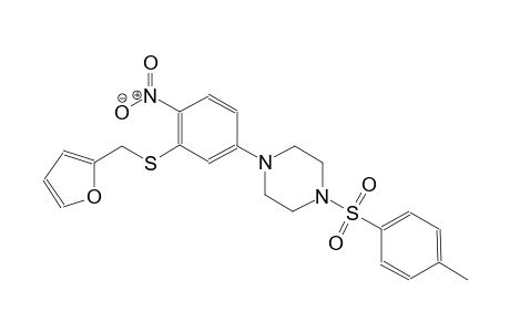 1-{3-[(2-furylmethyl)sulfanyl]-4-nitrophenyl}-4-[(4-methylphenyl)sulfonyl]piperazine