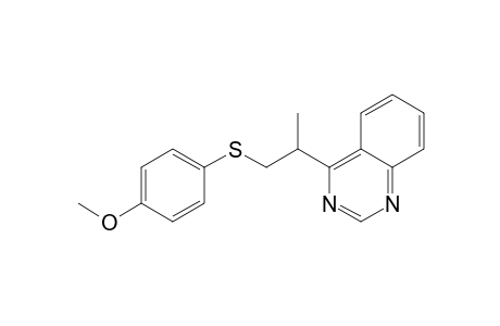 4-[1-(4-methoxyphenyl)sulfanylpropan-2-yl]quinazoline