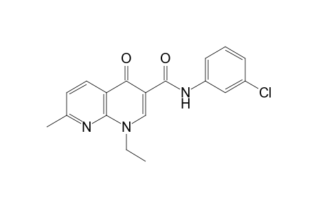 3'-chloro-1,4-dihydro-1-ethyl-7-methyl-4-oxo-1,8-naphthyridine-3-carboxanilide