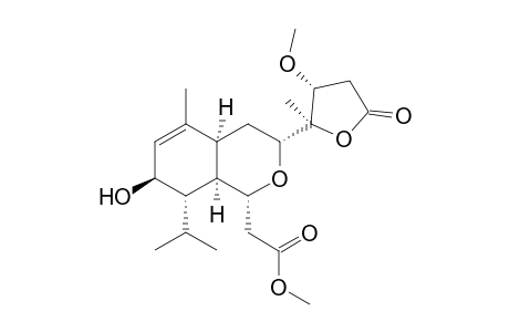 1H-2-Benzopyran-1-acetic acid, 3,4,4a,7,8,8a-hexahydro-7-hydroxy-5-methyl-8-(1-methylethyl)-3-(tetrahydro-3-methoxy-2-methyl-5-oxo-2-furanyl)-, methyl ester, [1.alpha.,3.alpha.(2R*,3R*),4a.alpha.,7.bet a.,8.alpha.,8a.alpha.]-