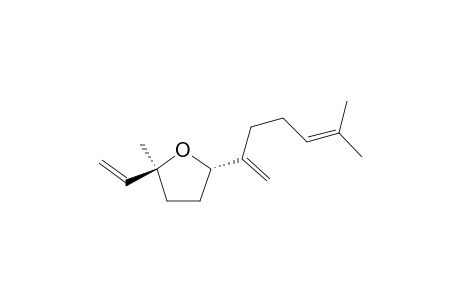 Furan, 2-ethenyltetrahydro-2-methyl-5-(5-methyl-1-methylene-4-hexenyl)-, (2S-trans)-