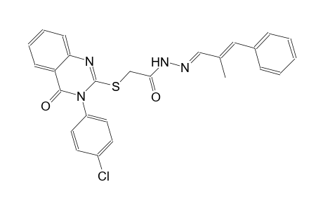2-{[3-(4-chlorophenyl)-4-oxo-3,4-dihydro-2-quinazolinyl]sulfanyl}-N'-[(E,2E)-2-methyl-3-phenyl-2-propenylidene]acetohydrazide