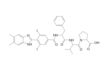 4-(5,6-dimethyl-1H-benzo[d]imidazol-2-yl)-3,5-diiodobenzoyl Phe-Val-Pro Dev