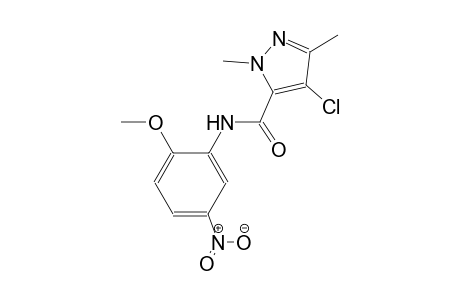 4-chloro-N-(2-methoxy-5-nitrophenyl)-1,3-dimethyl-1H-pyrazole-5-carboxamide