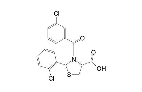2-(2-Chlorophenyl)-3-(3-chlorophenyl)carbonyl-1,3-thiazolidine-4-carboxylic acid