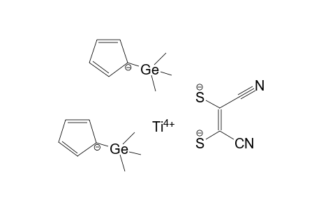 Bis(eta5-trimethylgermylcyclopentadienyl)-cis-1,2-dicyanoethendithiolatotitan(IV)