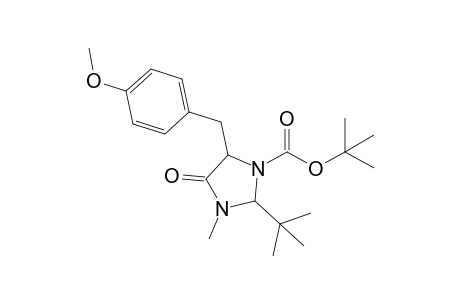 t-Butyl 2-(t-butyl)-5-(4'-methoxybenzyl)-3-methyl-4-oxo-1-imidazolidinecarboxylate