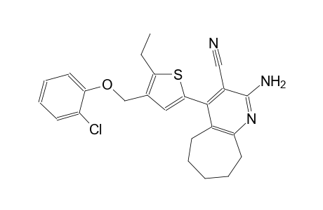 2-amino-4-{4-[(2-chlorophenoxy)methyl]-5-ethyl-2-thienyl}-6,7,8,9-tetrahydro-5H-cyclohepta[b]pyridine-3-carbonitrile