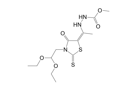 Methyl 2-{(1E)-1-[3-(2,2-diethoxyethyl)-4-oxo-2-thioxo-1,3-thiazolidin-5-ylidene]ethyl}hydrazinecarboxylate