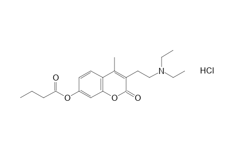 3-[2-(diethylamino)ethyl]-7-hydroxy-4-methylcoumarin, butyrate, hydrochloride