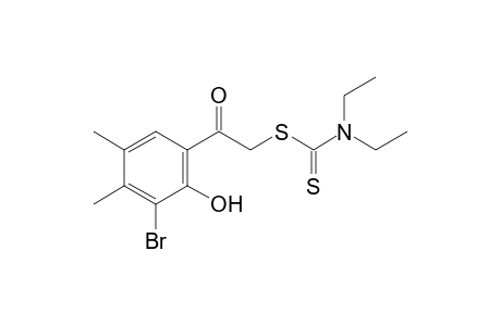 3'-bromo-4',5'-dimethyl-2'-hydroxy-2-mercaptoacetophenone, 2-(diethyldithiocarbamate)