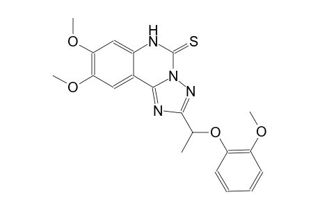 8,9-dimethoxy-2-[1-(2-methoxyphenoxy)ethyl][1,2,4]triazolo[1,5-c]quinazoline-5(6H)-thione