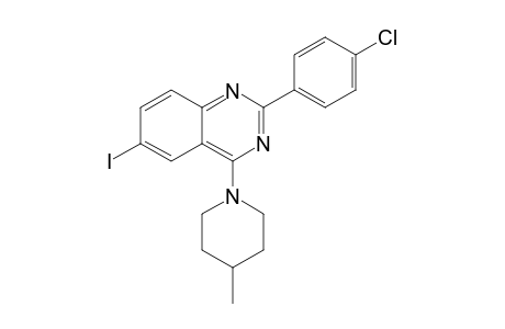 2-(4-chlorophenyl)-4-(4-methylpiperidino)-6-iodoquinazoline