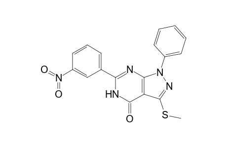 3-methylsulphanyl-6-(3-nitrophenyl)-1-phenyl-4,5-dihydro-1H-pyrazolo[3,4-d]pyrimidin-4-one